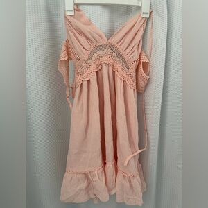 Wish Blush Pink Lace Dress